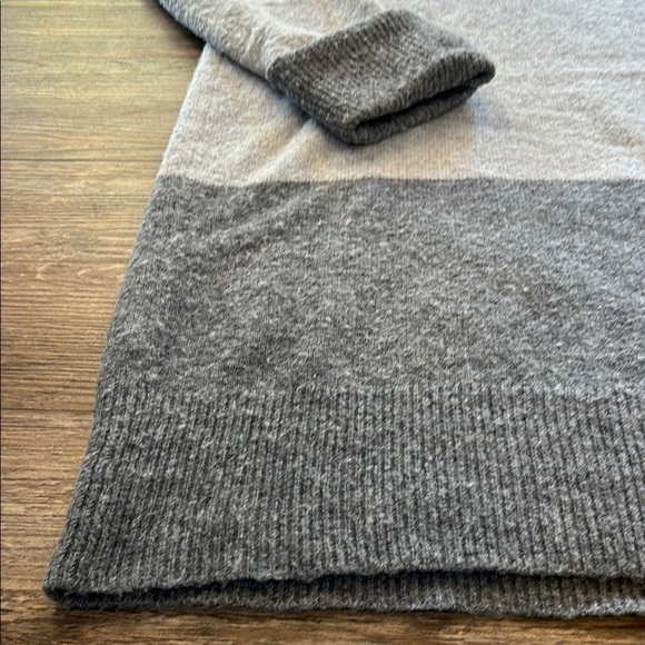 RACHEL Rachel Roy Women's Large Turtleneck Sweater Dress Grey White Colorblock - Picture 7 of 9